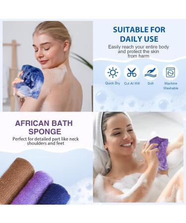 Yiclick Exfoliating African Net Sponge 3 Pcs - Body Scrubber and Washcloth Set for Shower and Bath - Exfoliating Loofah Sponge for Smooth Skin - 3 Count - Buy Online on GoSupps.com