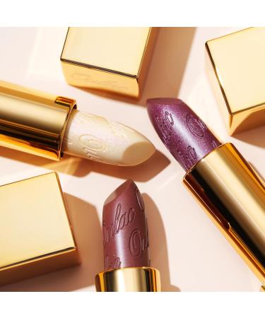 Oulac Metallic Gloss Finish Lipstick - Long-Lasting Purple Glitter | Vegan & Cruelty-Free 3D Gloss - Virtual Violet (22) - 4.3g - Buy Online on GoSupps.com
