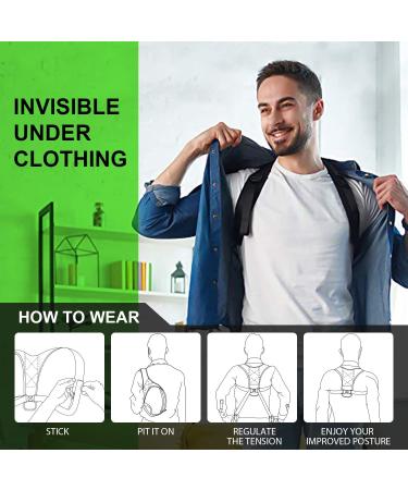 Posture Corrector for Women & Men - Clavicle Back Brace for Shoulder Support & Upper Back Correction - Medical Kyphosis Trainer - Wear under Clothes - Buy Online on GoSupps.com