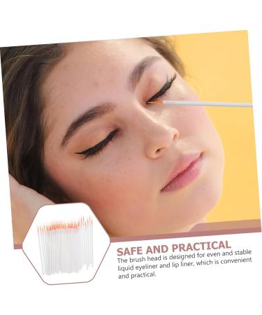 Baluue 200 Pcs Disposable Eyeliner Brush Liquid Eye Liner Beauty Tools Detail Liner Brush Nylon White - Buy Online on GoSupps.com