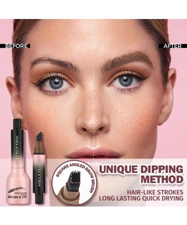 Multi-Purpose Liquid Eyebrow Pencil Waterproof Sweatproof Ultra Long Lasting Hair-Like Strokes Liquid Eyebrow Gel Pen Quick Dry (#02 Taupe) - Buy Online on GoSupps.com