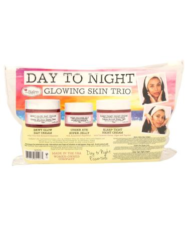 Buy Day To Night Glowing Skin Trio by the Balm - Dewy Glow Day Cream Under Eye Super Jelly & Sleep Tight Night Cream - International Shipping Available - Buy Online on GoSupps.com