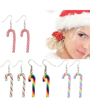 Feylie Handmade Christmas Crutch Earrings - Cute Candy Accessories for Everyday Wear - Buy Online on GoSupps.com