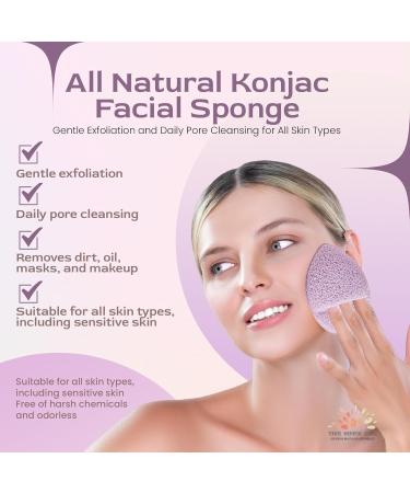 Hippie Girl Konjac Face Erase Cleansing Puff - Gentle Exfoliating Facial Sponge for Sensitive Skin | 2 Pack - Buy Online on GoSupps.com