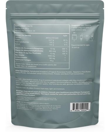 reset wellness MYO INOSITOL Collagen+ Myo-Inositol & D-Chiro Inositol (40:1) Hydrolyzed Collagen Folate Zinc & Vitamin B6 Hormonal Balance Fertility Skin & Hair Support Strawberry Lemonade 750 g - Buy Online on GoSupps.com