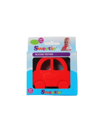 Sweetie Teether Car Toy - Silicone Teething for Babies (Red) - Buy Online on GoSupps.com