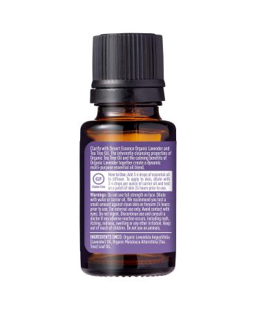Desert Essence Organic Lavender Tea Tree Oil - 0.6 fl oz (18 ml) | Natural Skin Care - Buy Online on GoSupps.com