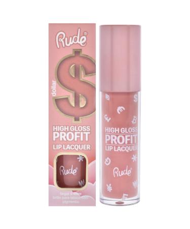 Rude Cosmetics High Gloss Profit Lip Lacquer - Dollar Lip Gloss Women 0.141 oz