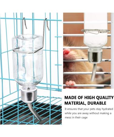Balacoo 2 Pcs 180ml Guinea Pig Water Bottle No Drip Plastic Automatic Rabbit Water Feeder Hanging Fountains Pet Drinking Bottle with Hooks Springs for Amall Animals Transparent - Buy Online on GoSupps.com