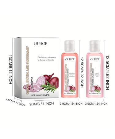 Onion Biotin & Rosemary Shampoo Set | Natural Hair Care for Dry Frizzy Hair - Hair Growth Serum with Moroccan Oil - Buy Online on GoSupps.com