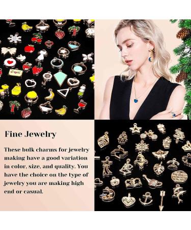 200pcs Acejoz Assorted Charms for Jewelry Making - Wholesale Bulk Metal Charms for DIY Necklace, Bracelet, Earrings - Crafting Supplies in Assorted Colors - Buy Online on GoSupps.com