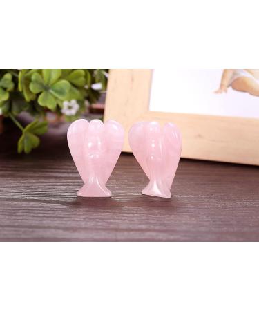 Natural Rose Quartz Pocket Guardian Angel 1.5 - Reiki Healing Crystal Gift for Christmas by CrystalTears - Buy Online on GoSupps.com
