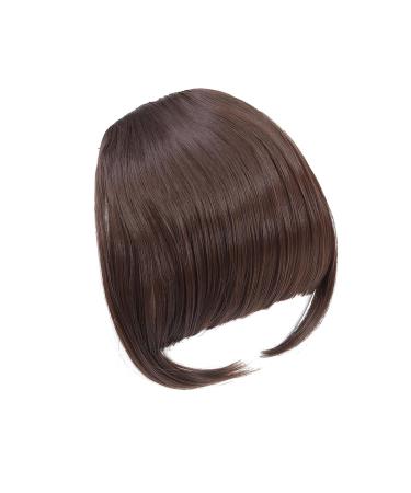 Bangs Bangs Hair Extension Clip in Bangs Synthetic Flat Bang with Temples 6 Inches Front Face Bangs for Women Girls Daily Bangs Hair Clip(M4) 6inches M4