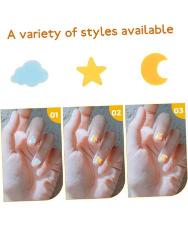 FRCOLOR 2pcs 1 Nail Art Polymer Clay Polymer Clay Beads Moon Stars Slices Vase Filler Color Stickers Nail Polish Sticker Fruit Stickers Nail Polish Accessories Patch Candy - Buy Online on GoSupps.com