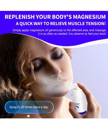 Magnesium Oil Spray Skin & Body Magnesium Oil Extra Strength 60Ml Magnesium Chloride Oil Spray 100% Pure Magnesium Oil Spray for Feet Sleep Relax - Buy Online on GoSupps.com