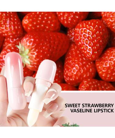 Natural Lip Balms Long-lastings Moisturizing Hydrating Lipstick Anti Cracked Reduce Lip Line Lip Care Makeup Cosmetic Natural Lip Care Beauty Treat Sweetheart Strawberr - Buy Online on GoSupps.com