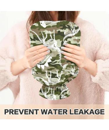 NAANLE Camouflage Dinosaur Skull Hot Water Bottle - 1L Pain Relief & Therapy | Ideal for Bed Hands & Feet - Buy Online on GoSupps.com
