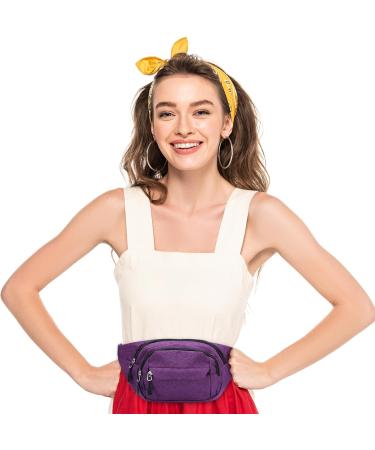 Jostift 2-Piece Waterproof Hip Bag for Men & Women | Adjustable Belt Pocket - Purple & Black | Outdoor Sports Waist Pack - Buy Online on GoSupps.com