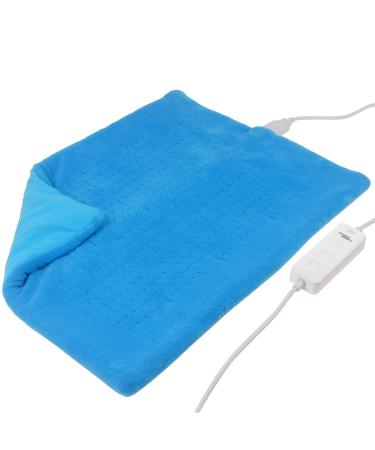 Weighted Heating Pad Fast-Heating Technology for Back/Waist/Abdomen/Shoulder/Neck Pain and Cramps Relief - Moist and Dry Heat Therapy with Auto-Off Hot Heated Pad by GOQOTOMO (19*24  Blue)