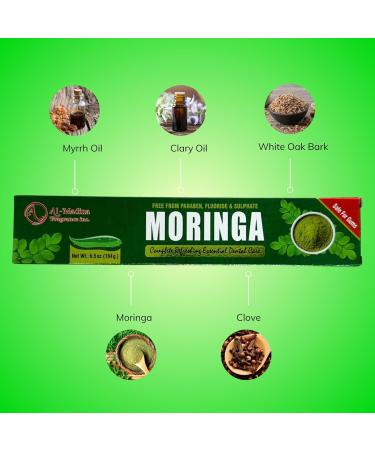 Infinix Moringa and Clove Toothpaste with Myrrh Oil Sage Oil White Oak Bark Clove and Menthol - Paraben Free Refreshing Oral Care for Sensitive Teeth - Halal - Pack of 3 - Buy Online on GoSupps.com