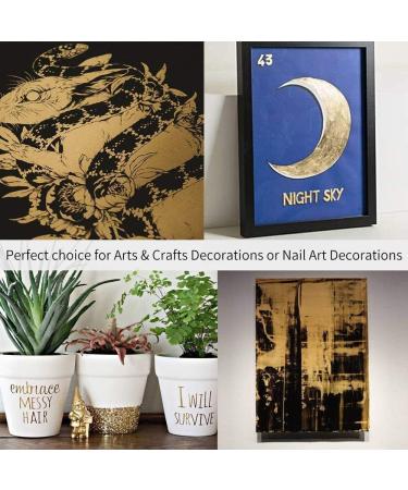 KINNO 12 Colors Gold Leaf Sheets - 600 Pieces for Arts, Decoration, Handcrafts, Gilding - Furniture, Nails, Paintings, Slime, Wall - 12 Colors - Buy Online on GoSupps.com