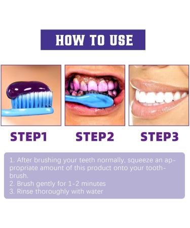 Lila Toothpaste for White Teeth - Purple Toothpaste for Whitening & Stain Removal (2 Pieces) - Buy Online on GoSupps.com
