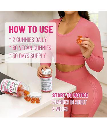 Wins Town Curve Maca Gummies, Premium Maca Root, Vitamin Supplement for Body Wellness, Energy & Hip Curves, 60 Count - Buy Online on GoSupps.com