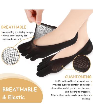 Buy 5 Pairs Women's Breathable Thin Toe Socks for Bunion Relief | Five Finger Orthopedic Compression & Separator Socks | Sizes 6-9 - Buy Online on GoSupps.com
