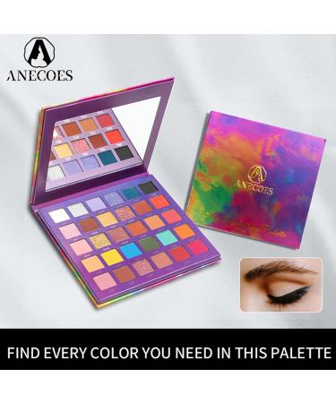 Rainbow Eyeshadow Palette 30 Ultra Pigmented Matte & Shimmer Shades | Professional Makeup Set for Vibrant Looks | International Shipping Available - Buy Online on GoSupps.com