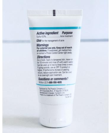 Proactive Acne Face Mask & Spot Treatment - Detoxifying Facial Mask 1oz - Travel Size - Buy Online on GoSupps.com