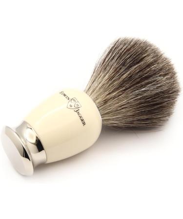 Edwin Jagger Imitation Ivory Pure Badger Shaving Brush - Ideal for Shaving Cream or Soap - Men's Shaving Brush in Ivory - Buy Online on GoSupps.com