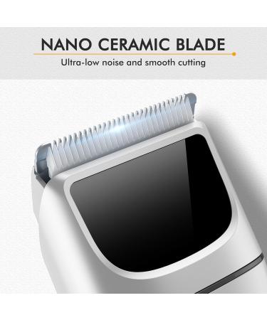 Hair Clippers Men Kibiy Beard Trimmer for Men Hair Trimmer Clippers for Men Haircut with Ceramic Blade Adjustable Limit Comb Mens Grooming Kits Type-C Charging Easy Home Haircutting Gift for Men White+black - Buy Online on GoSupps.com