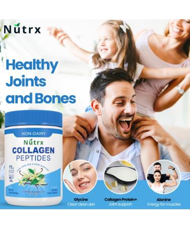 Collagen Peptides Powder Vanilla - Sugar Free Non-Dairy Collagen Protein Powder - Dissolves Easy No Clumps Collagen Powder with Vital Proteins Collagen Protein Supplements - by Nutrx - Buy Online on GoSupps.com