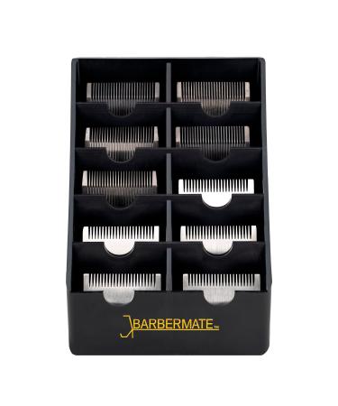 BarberMate Blade Rack Storage Tray - Holds 10 Clipper, Black