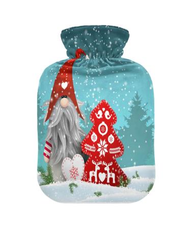 Santa Claus dwarf snowflakes hot water bottle with cover heat bottles for pain relief warmth bag heating bag for sore muscles 2l