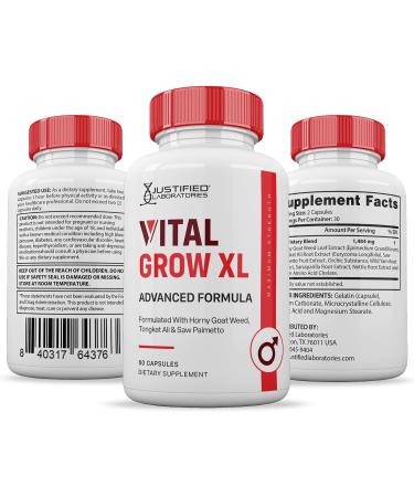 (2 Pack) Vital Grow XL Pills 1484MG Advanced Formula Proprietary Blend for Men 60 Capsules 60 Count (Pack of 2) - Buy Online on GoSupps.com
