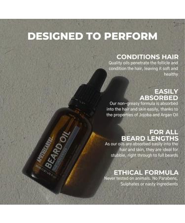Apothecary 87 Unscented Beard Oil - Premium Plant Extracts Formula | Nourishes, Softens, and Moisturizes | Reduces Irritation | 30ml - Buy Online on GoSupps.com