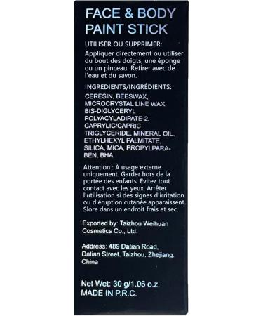 Black Face Paint Stick Eye Black Stick for Football Baseball Sports Body Paint Foundation Makeup Halloween Zombie SFX Clown Vampire Goth Skeleton Black Face Makeup - Black - Buy Online on GoSupps.com