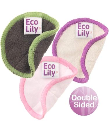 21-Piece Eco Lily Reusable Makeup Remover Pads Set - Gentle Cotton Bamboo, Includes 7 Eye Makeup Remover Pads, 7 Face Pads, and 7 Exfoliating Cleansing Pads - Buy Online on GoSupps.com