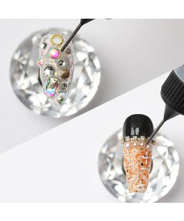 Rhinestone Glue Gel with Tip | Nail Gems and Rhinestones Gel Glue Professional Needle Pinhole Design Manicure Tools Glue Tip for Gaps Rhinestones Adhesive Sealing Littryee - Buy Online on GoSupps.com