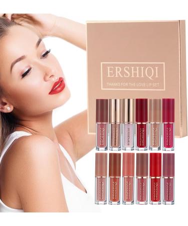  Kasmole Waterproof Lip Gloss | Pack of 12 Fast-Drying Long-Lasting Lip Tints Lip Care Beauty Products for Dates Home Work Kasmole - Buy Online on GoSupps.com