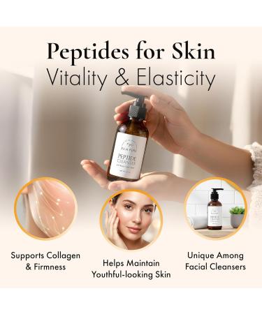 ELLA PURE Peptide Face Wash for Mature Skin Anti-Aging Facial Cleanser to Reduce Wrinkles & Improve Firmness Gentle & pH Balanced for Women Over 40 with Hemp Seed Oil 4oz - Buy Online on GoSupps.com