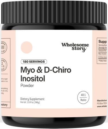 Myo-Inositol & D-Chiro Inositol Supplement Powder for Women | Hormonal Balance & Healthy Ovarian Function Support | Vitamin B8 | Great Alternative to Capsules | 40:1 Ratio | 180 Servings
