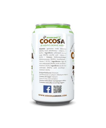 Buy Cocosa Sparkling Coconut Water 330ml - Natural Sugar-Free from Vietnam | Diet-Food & Health Drinks - Buy Online on GoSupps.com