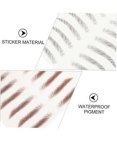 FOMIYES 16 Pcs Imitation Eco Eyebrow Sticker Stickers Waterproof Makeup Water Transfer Eyebrow Sticker Hair 1 count (Pack of 1) Assorted Colorx2pcs - Buy Online on GoSupps.com