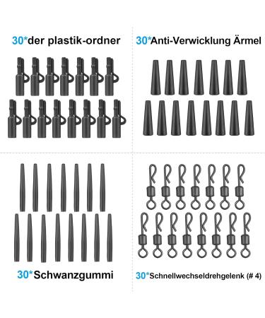 Realure 120-Piece Carp Fishing Accessories Set | Complete Professional Kit with Safety Clips Anti-Tangle Sleeves Tail Rubber Pipes & Lead Clips | Ideal for Beginners - International Shipping Available - Buy Online on GoSupps.com