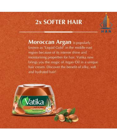 Vatika Naturals Nourish & Protect Hair Cream - Henna Almond & Aloe Vera with Argan Oil | 140ml International Shipping - Buy Online on GoSupps.com