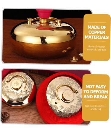 Amosfun 4-Piece Metal Hand Warmer Set - Brass Hot Water Bottles for Winter Feet and Bed - Portable Heating Solutions - Buy Online on GoSupps.com