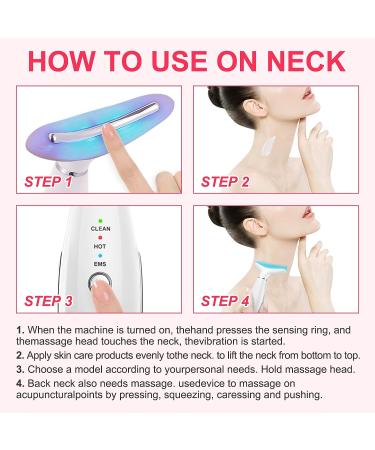 Double Chin Reducer & Wrinkle Removal Device | Anti-Aging Skin Care Kit for Face, Neck, & Body | Long Handle White - Buy Online on GoSupps.com