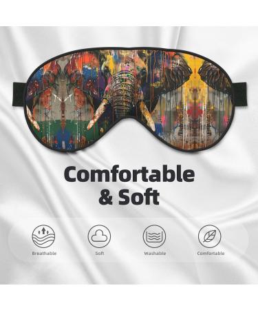 SSIMOO Elephant Print Ultra-Soft Eye Mask | Light-Blocking for Comfort & Restful Sleep International Shipping Available - Buy Online on GoSupps.com